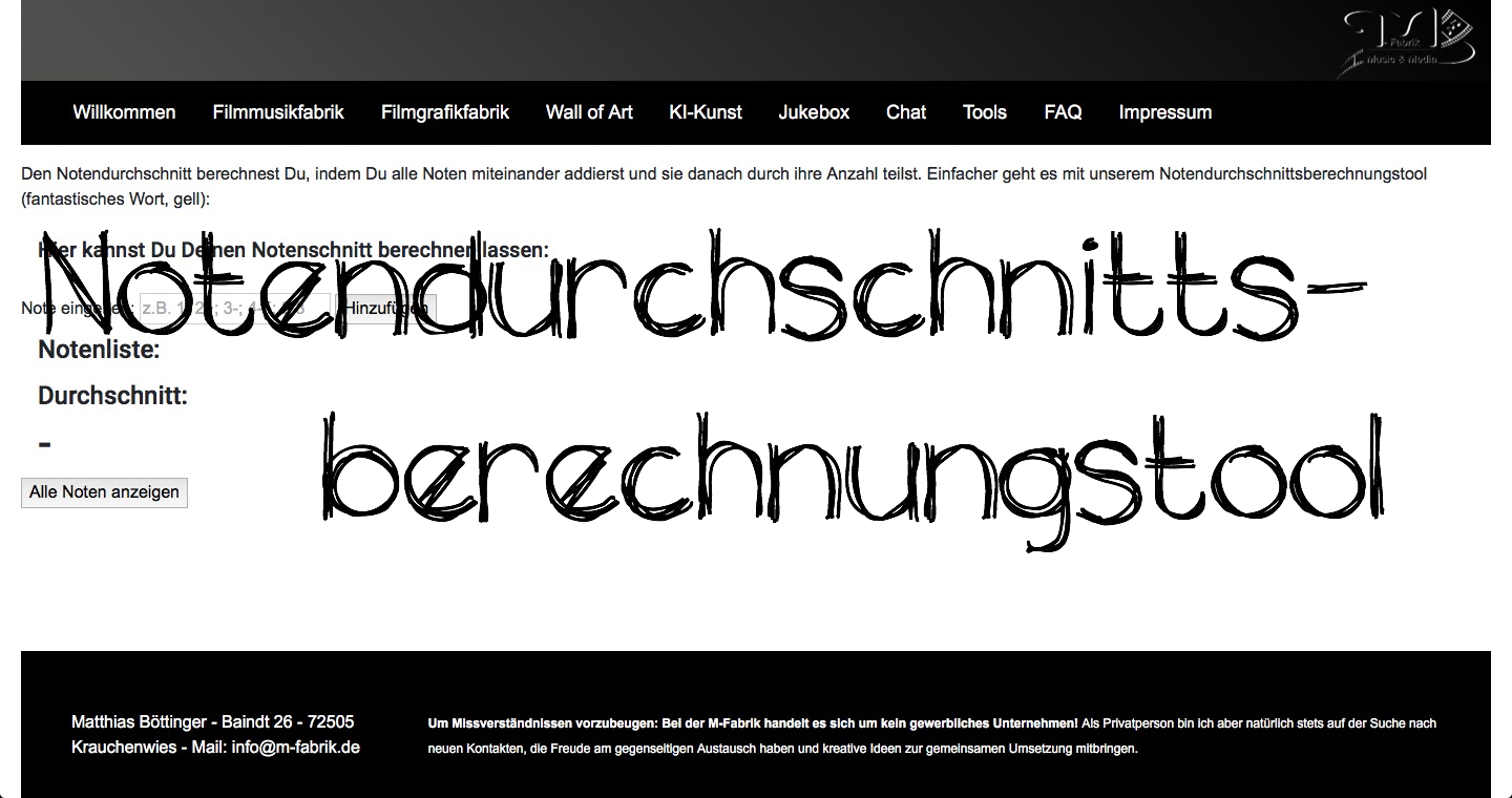 Notendurchschnittsberechnungstool